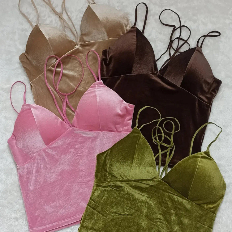 کراپ تاپ قواره دار مخمل نازک وخنک